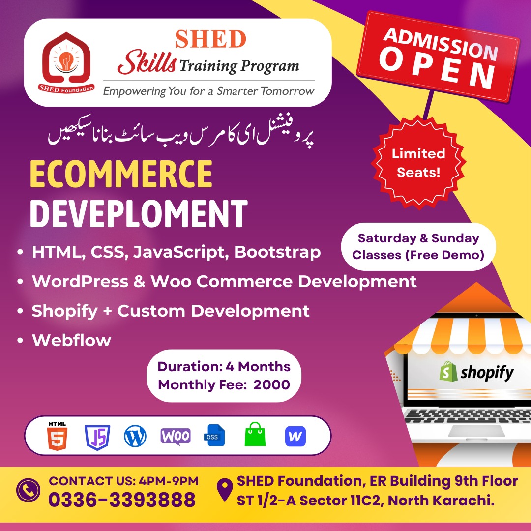 E-Commerce Development – SHED Foundation